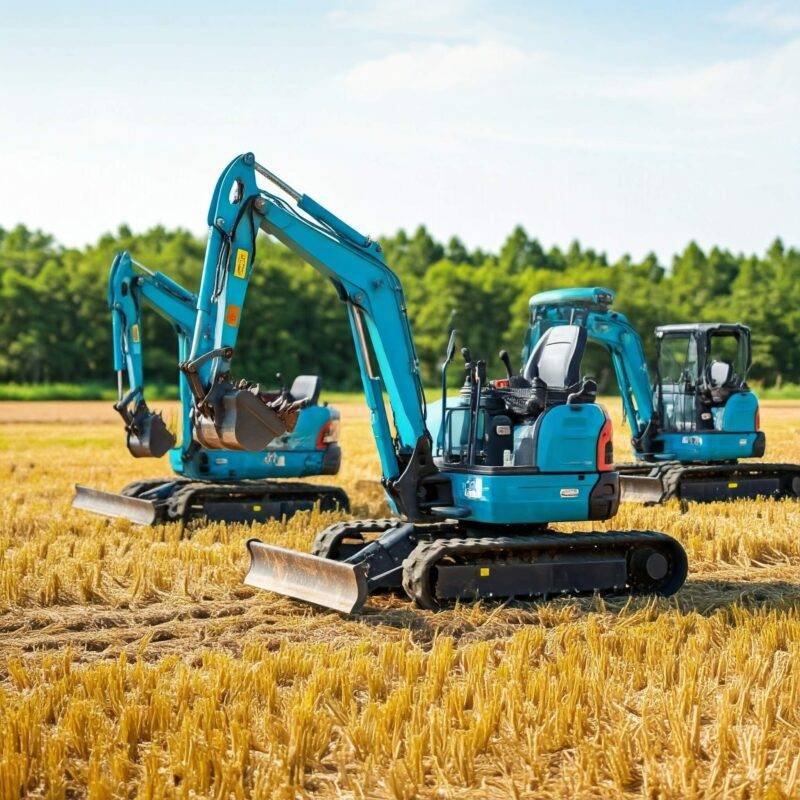 Mini excavators for agricultural purposes