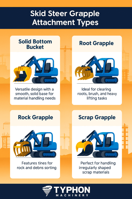skid steer Grapple Attachment Type