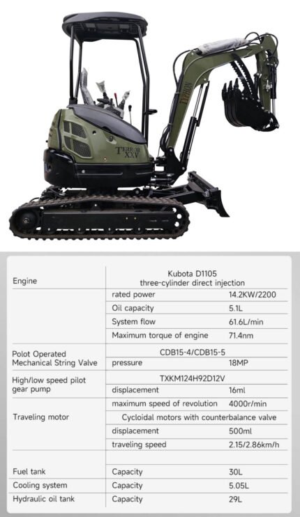 TYPHON TERROR XXV Prestige 2.5 Ton Mini Excavator